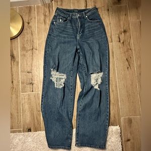 dark wash mom jeans